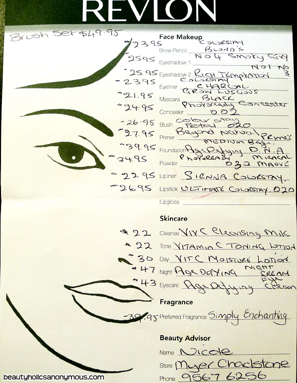 Revlon Makeover Beauty Products List