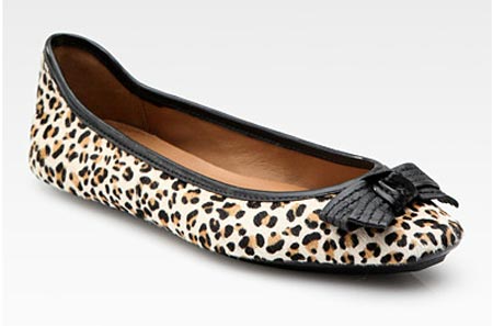 Elie Tahari Bentley Leopard-Print Calf Hair Ballet Flats