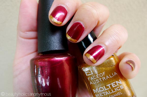 Celebrating the Chinese New Year with Red and Gold Nails