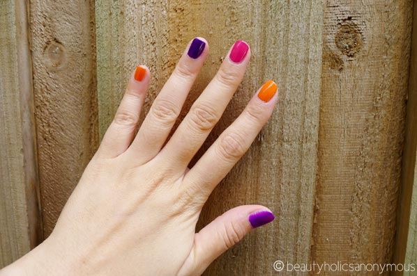 Colour-Blocked 80s Nails