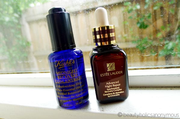 Kiehl's Midnight Recovery Concentrate and Estee Lauder Advanced Night Repair