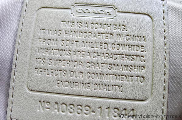 Are real coach online purses made in china