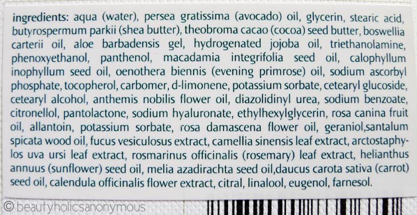 Shiffa Tamanu Moisturising Cream Ingredients