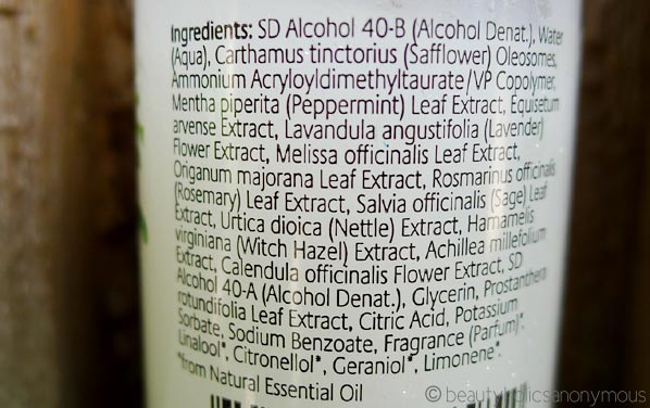 Jurlique Moisturising Hand Sanitiser Natural Antibacterial Ingredients