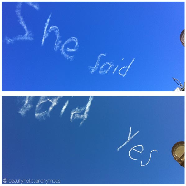 Marriage Proposal Via Skywriting