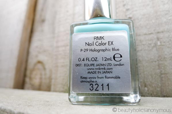 RMK Nail Color in P29 Holographic Blue Label
