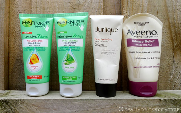 Current Loves: Handcreams Featuring Aveeno, Garnier and Jurlique