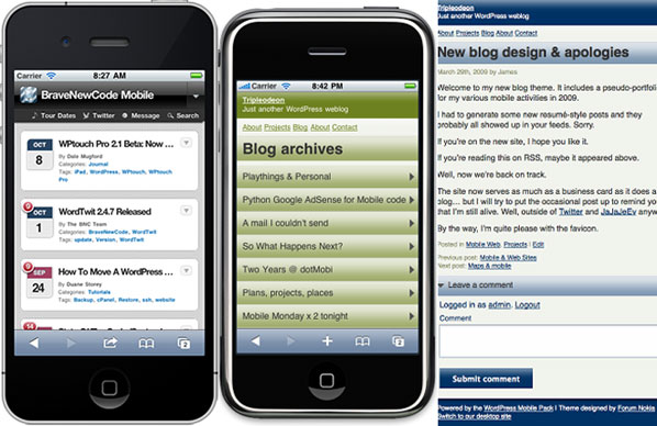 Wordpress Mobile Theme Plugins