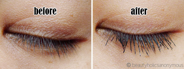 Face of Australia Impact Curl Mascara Before and After