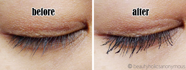 Australis Voluptulash Mascara Before and After