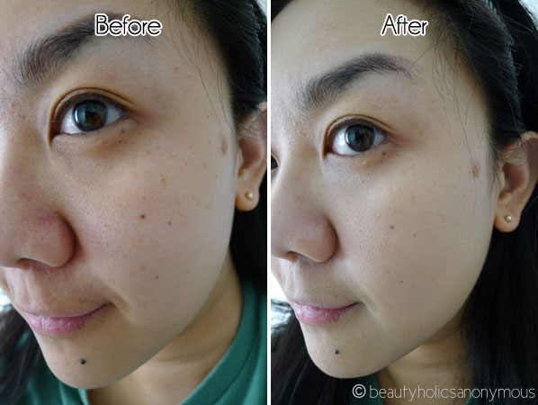 Lunasol Water Gel Foundation Before and After