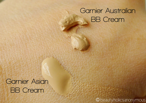 Garnier BB Creams: Asia vs Australia - Texture