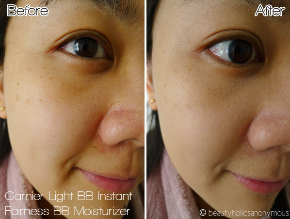 Garnier BB Creams: Asian Version - Before and After