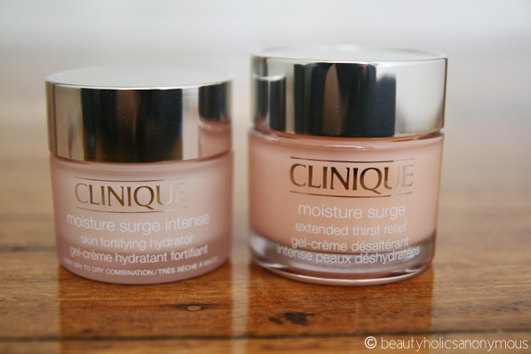 Clinique Moisture Surge Intense Skin Fortifying Hydrator and Moisture Surge Extra Thirsty Skin Relief