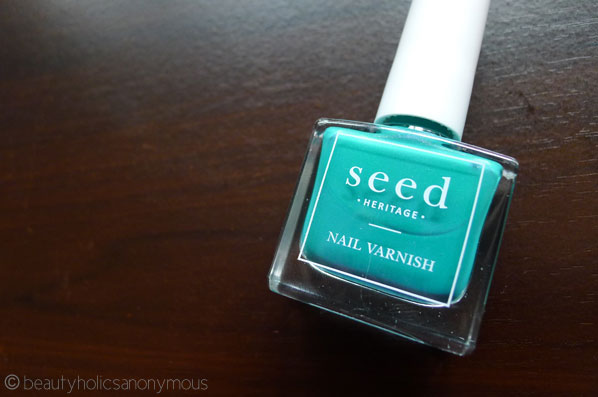 Seed Heritage Nail Polish in Emerald. Unfortunately, I didn't save a picture