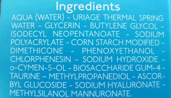 Uriage AquaPrécis Moisturising Eye Contour Care Ingredients