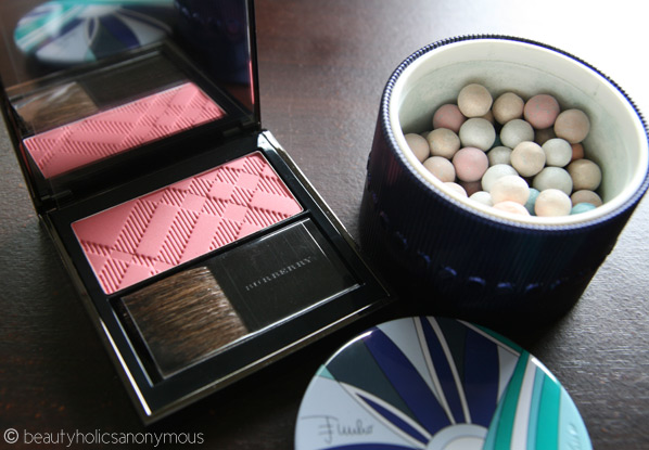 Burberry Beauty Light Glow Rose Blush and Guerlain Meteorites Perles D'Azur by Emilio Pucci