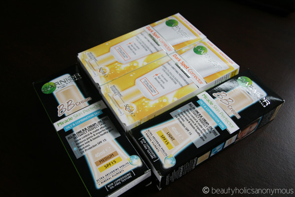 Garnier BB Creams for Oily/Combination Skin and Dark Spot Correctors