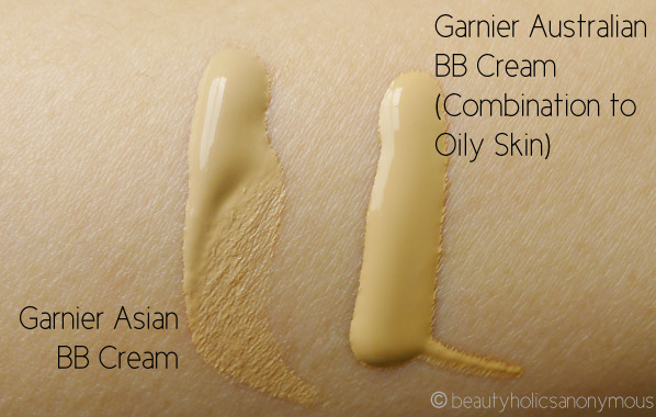 Garnier BB Cream Swatches