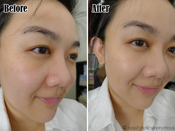 Dior Diorskin Nude Natural Glow Hydrating Makeup Before and After