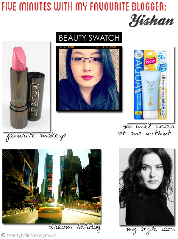 Five Minutes with My Favourite Blogger: Yishan @ Beauty Swatch