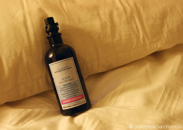 Spray lavender water onto your pillow