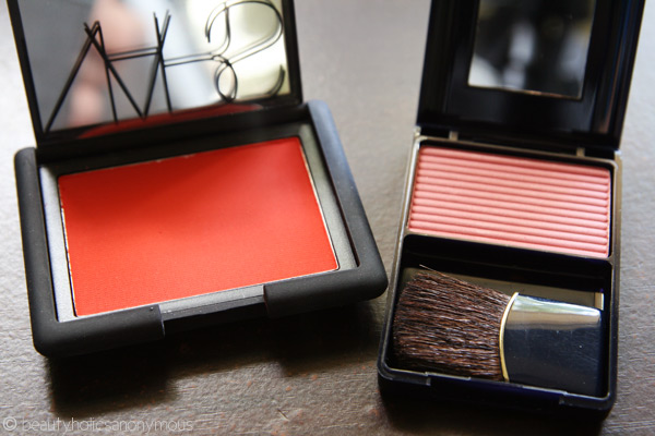 Estee Lauder Signature Silky Powder Blush in Pink Kiss and NARS Exhibit A