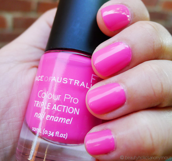 Face of Australia's Colour Pro Triple Action Nail Enamel in Polyester Pink