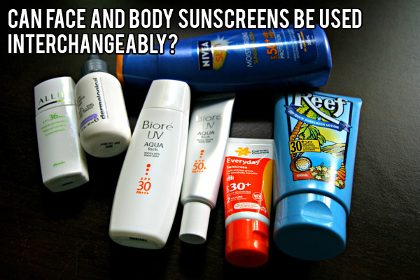 Face and Body Sunscreens: Can They Be Used Interchangeably?