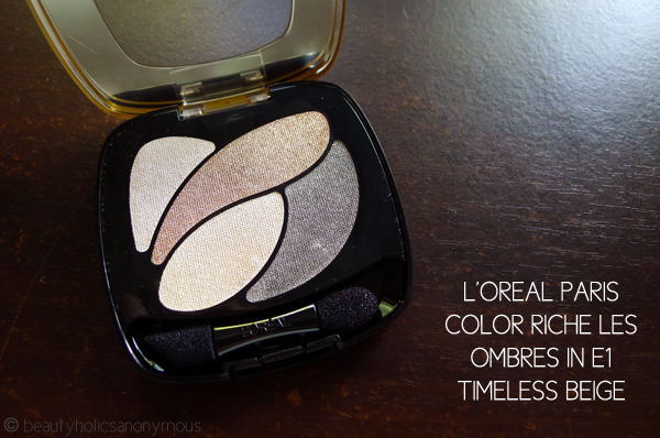 L'Oreal Paris Colour Riche Les Ombres in E1 Timeless Beige