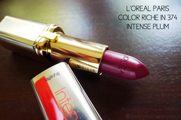 L'Oreal Paris Colour Riche in 374 Intense Plum