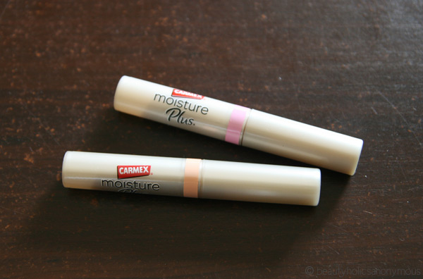 Carmex Moisture Plus Lip Balms in Pink and Peach Sheer Tints