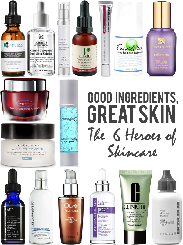 Good Ingredients, Great Skin: The 6 Heroes of Skincare