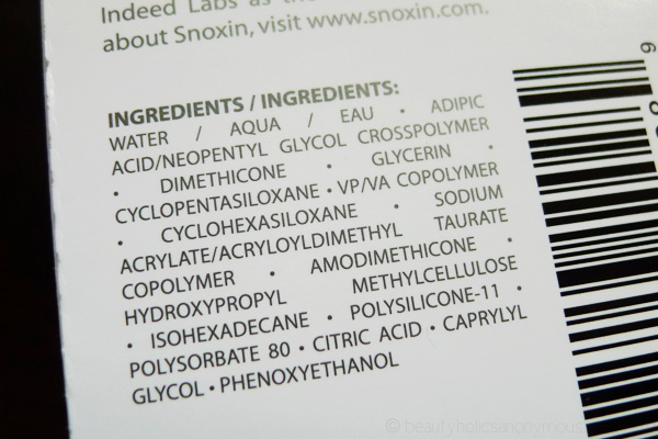 Nanoblur Ingredients