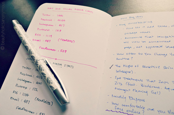 My blogging notebook