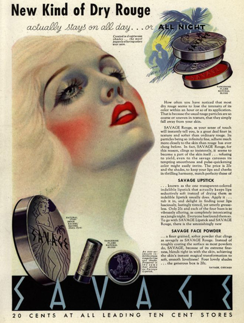 Vintage ad Savage Blush