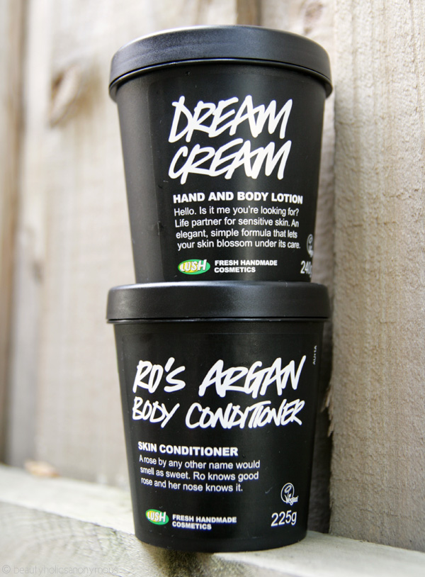 LUSH Ro's Argan Body Conditioner and Dream Cream
