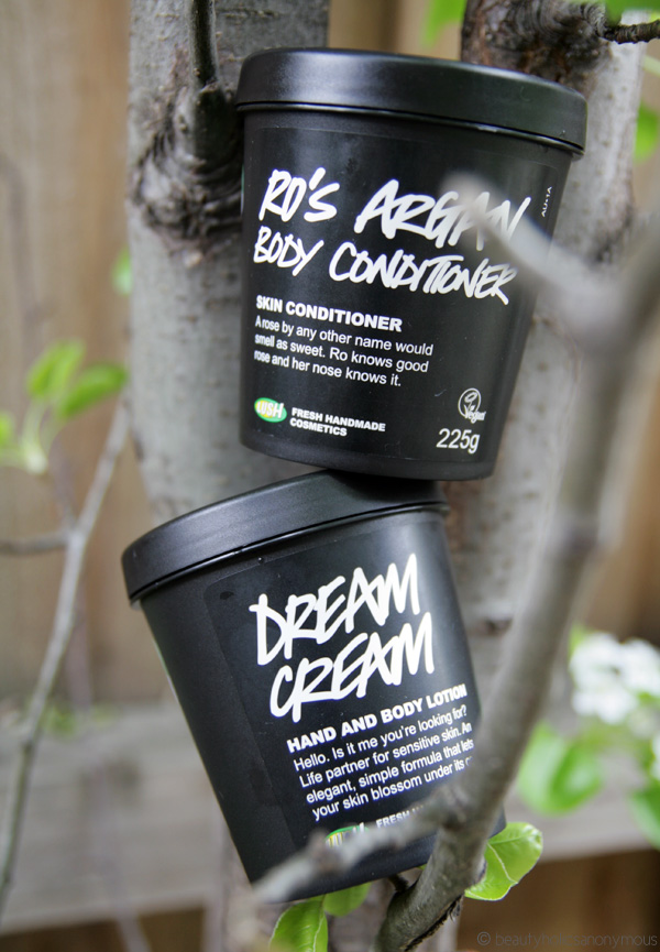 LUSH Ro's Argan Body Conditioner and Dream Cream