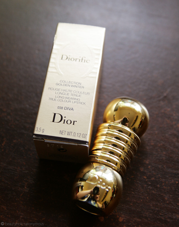 Diorific Collection Golden Winter's Long-Wearing True Colour Lipstick in 038 Diva