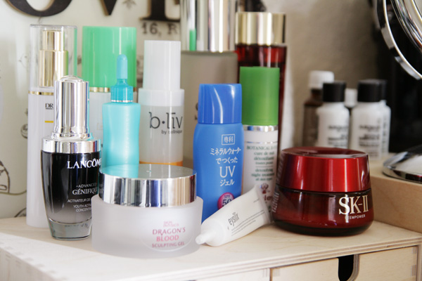 Skincare products, different brands