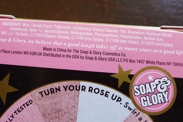 Soap and Glory Love At First Blush Ingredients
