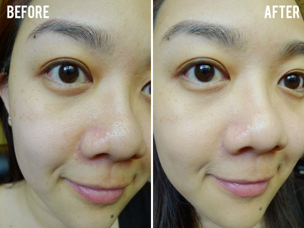 Bourjois Happy Light Foundation Before and After