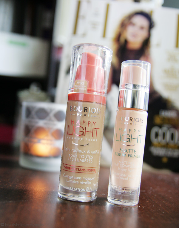 Bourjois Happy Light Foundation and Happy Light Matte Serum Primer