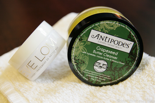 Eve Lom Cleanser and Antipodes Grapeseed Butter Cleanser