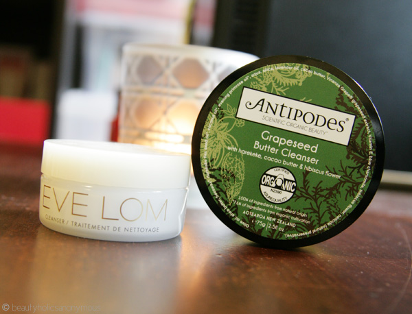 Eve Lom Cleanser and Antipodes Grapeseed Butter Cleanser