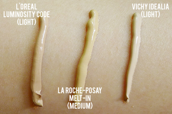 BB Creamology: Vichy, La Roche-Posay and L'Oreal Swatches