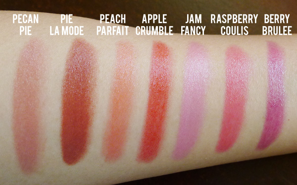 Face of Australia Glossy Lip Crayons Swatches