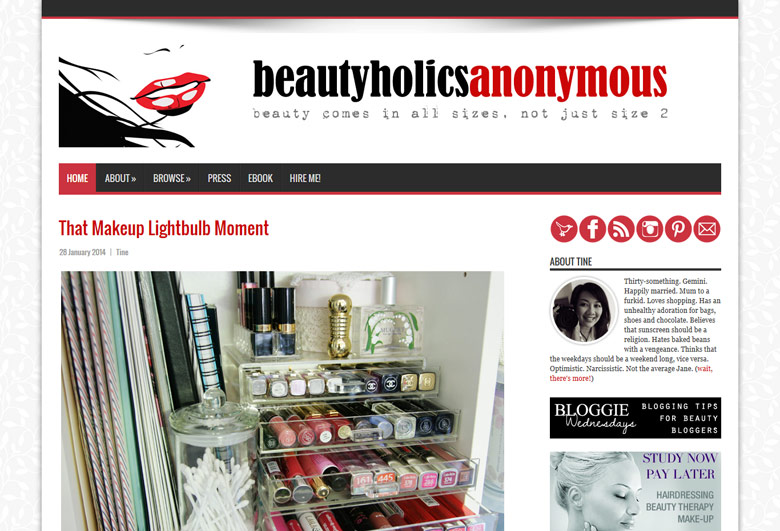 Old Beautyholics Anonymous Design for 2014