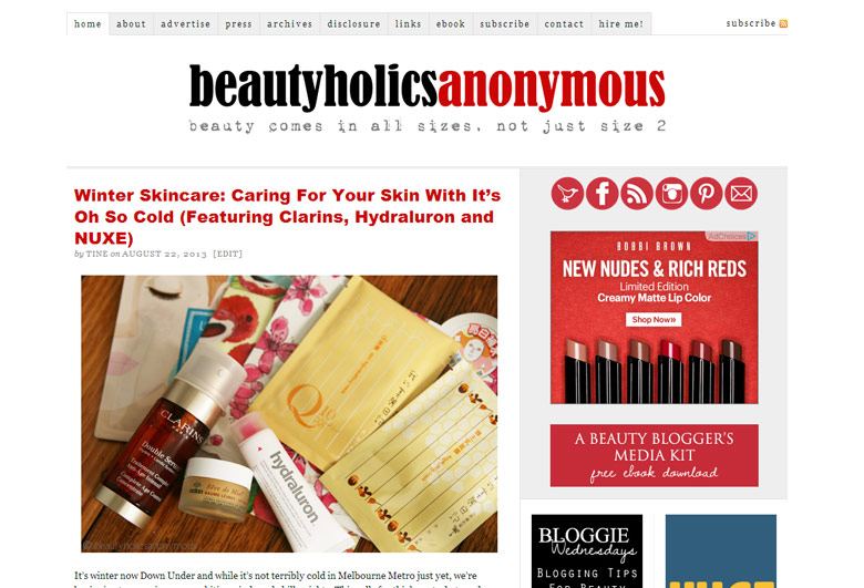 Old Beautyholics Anonymous Design