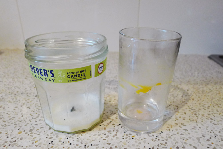 Cleaning and Recycling Candle Glass Jars